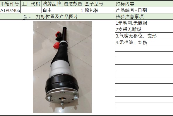 Left Rear Shock Absorber