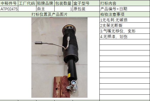 Left Front Shock Absorber