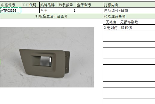 Back,Right Window Lift Switch Cover (Grey)