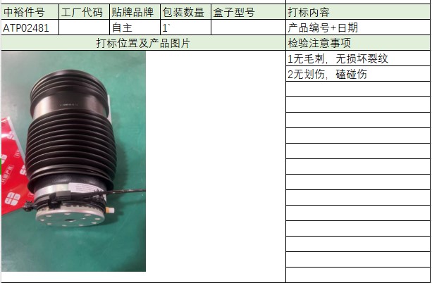 Left Rear Shock Airbag