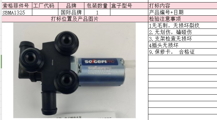 Electronic Auxiliary Water Pump