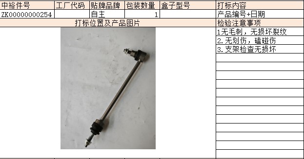 Front Stabilizer Bar Tie Rod (Right)