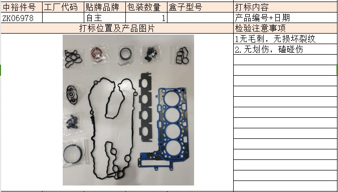 Engine Overhaul Kit(B48National Five)