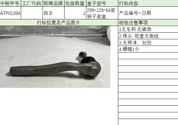 Tie Rod Outer Ball Head R