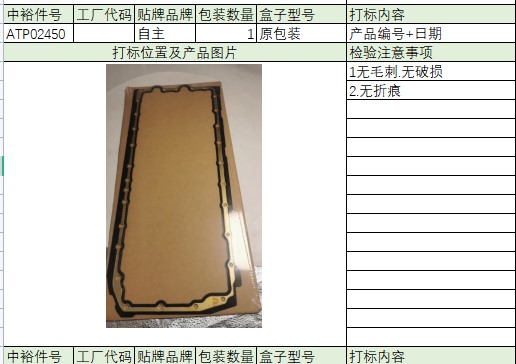 Engine Oil Pan Gasket