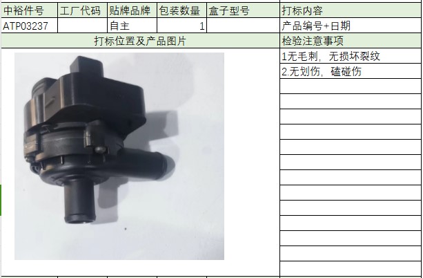 Auxiliary Water Pump