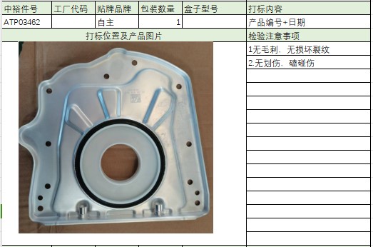 Crankshaft Rear Oil Seal