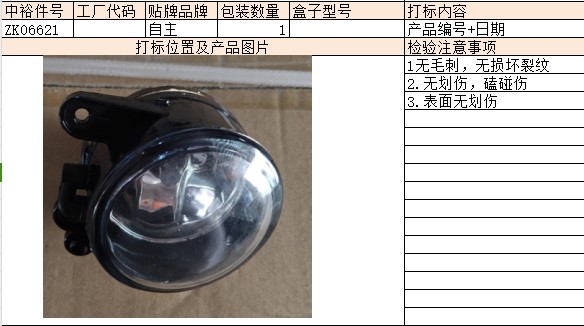 Left Front Fog Lamp