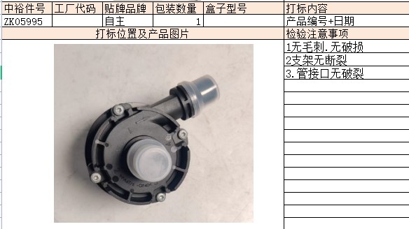 Auxiliary Water Pump