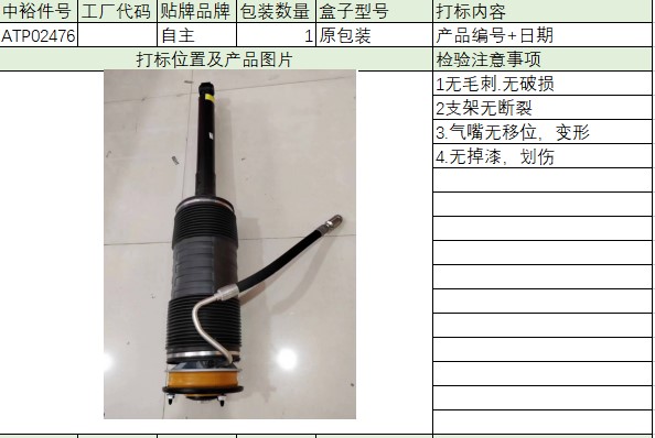 Left Rear Shock Absorber