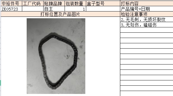 Oil Pump Chain