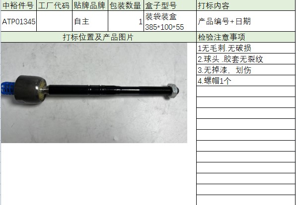 Tie Rod Inner Ball Headl/R