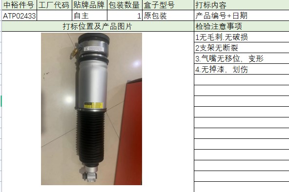 Left Rear Shock Absorber