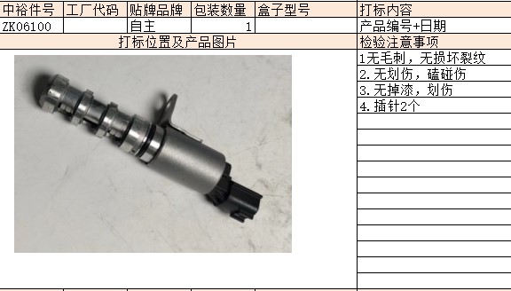 Camshaft Solenoid Valve