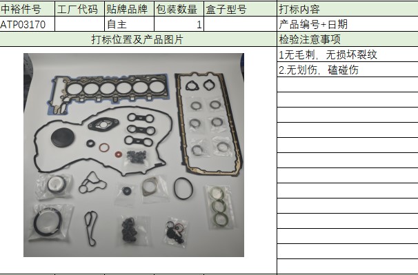 Cylinder Head Repair Kit With Cylinder Gasket