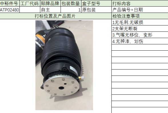 Left Rear Shock Airbag