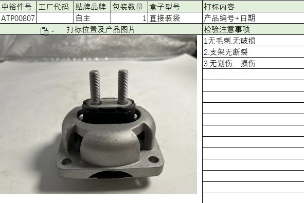 Transmission Foot Pad (With Bolts)