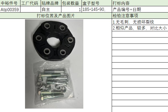 Drive Shaft Rubber Cake