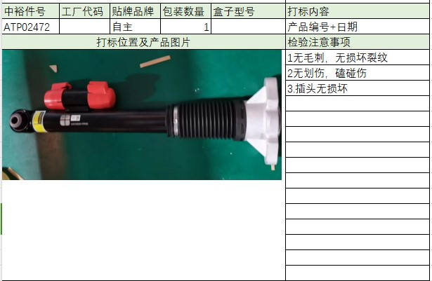 Right Rear Shock Absorber