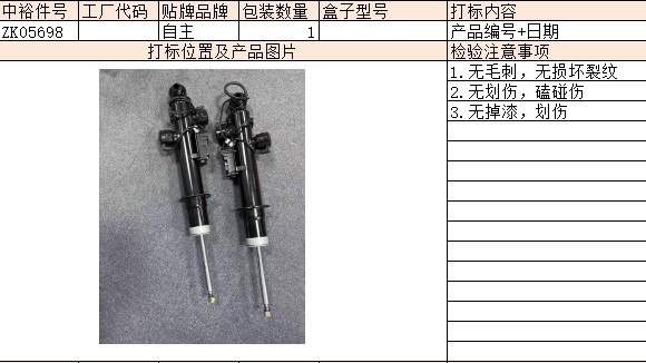 Left Rear Shock Absorber